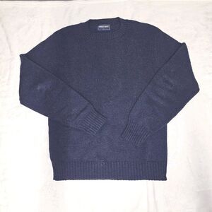Robert Bruce Vtg Crew Neck Sweater Large Navy Dark Blue Pullover Grandmacore